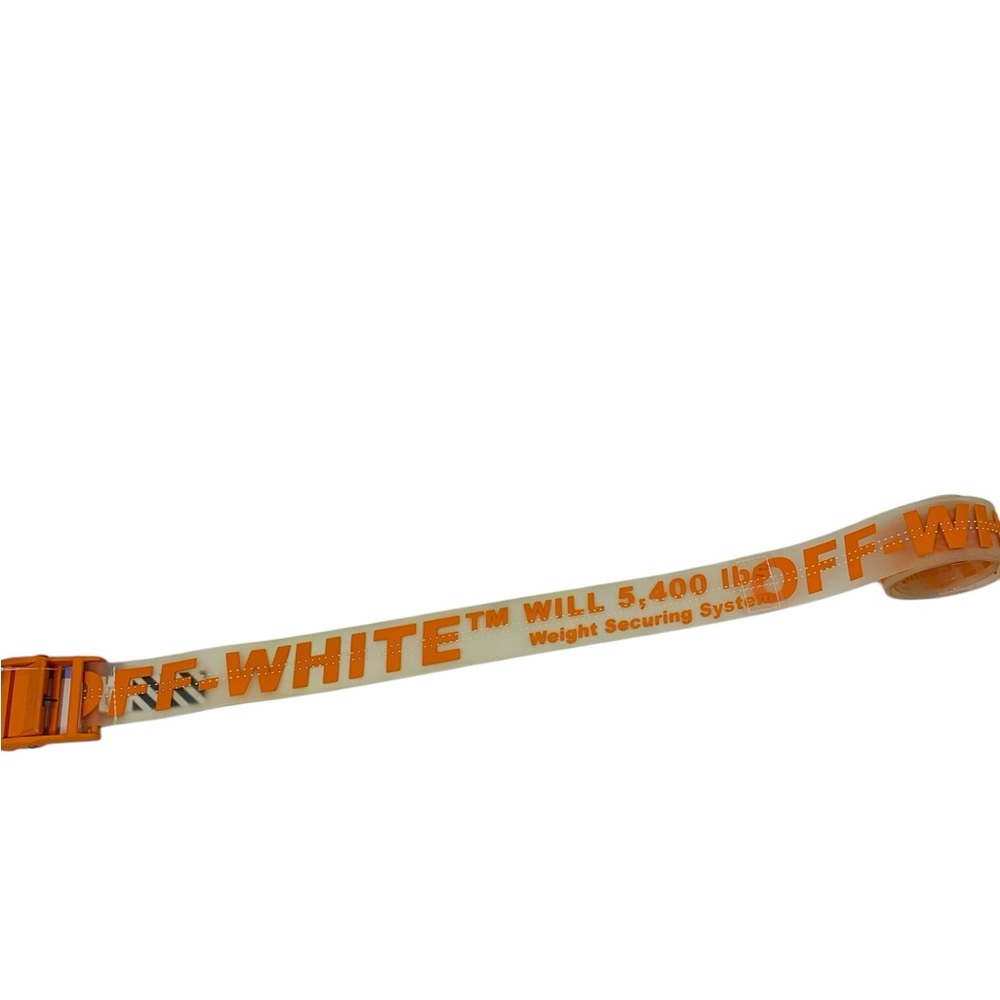 Off White Orange Plastic Belt